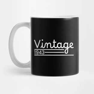 Vintage 1943 Men Women 80th Mug